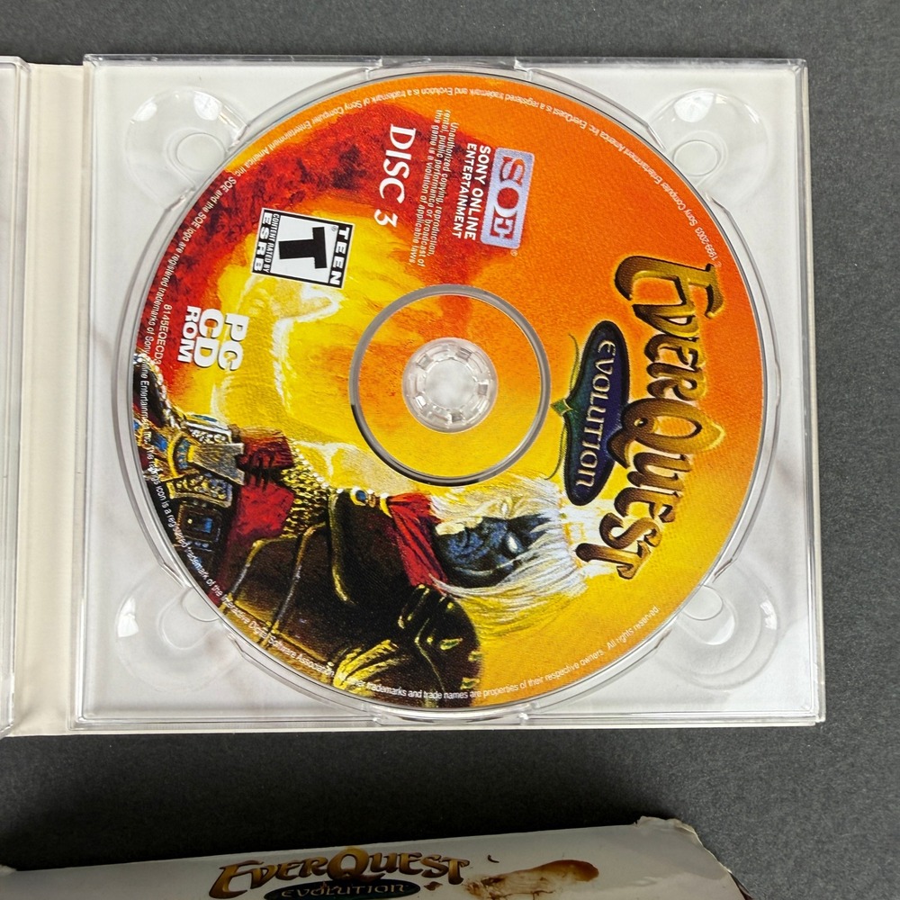 Sony EverQuest Evolution PC CD-ROM Game Toy 3-Disc Set Expansion Pack Boxed - Picture 6 of 11